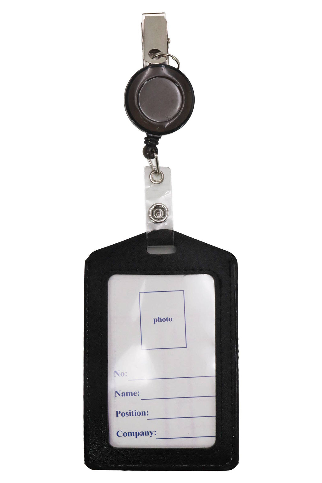Black ID Card Holder Lanyard