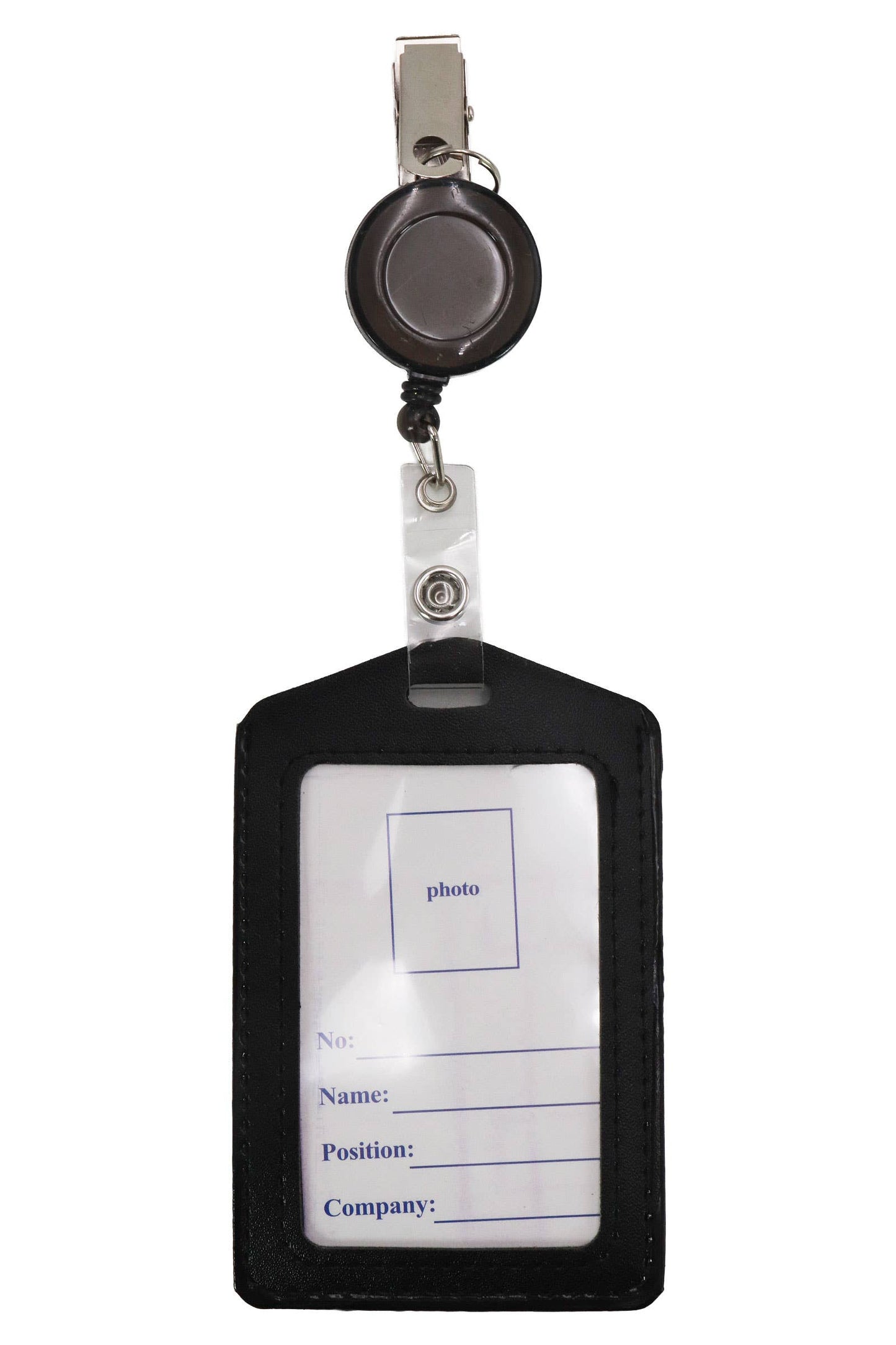 Black ID Card Holder Lanyard