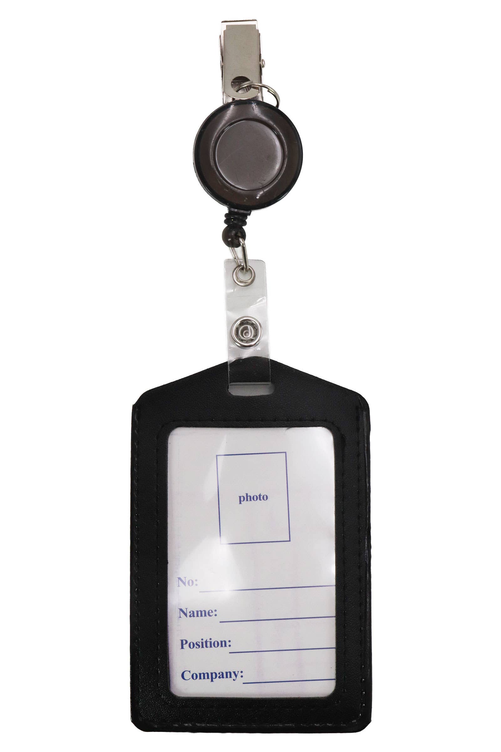 Black ID Card Holder Lanyard