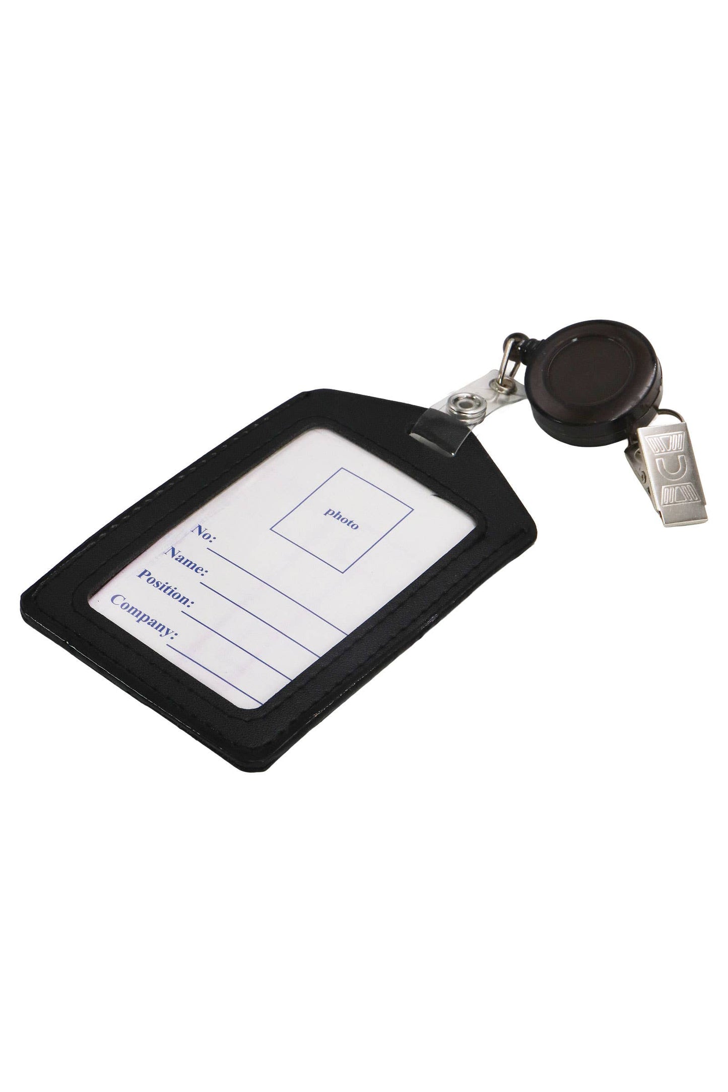 Black ID Card Holder Lanyard