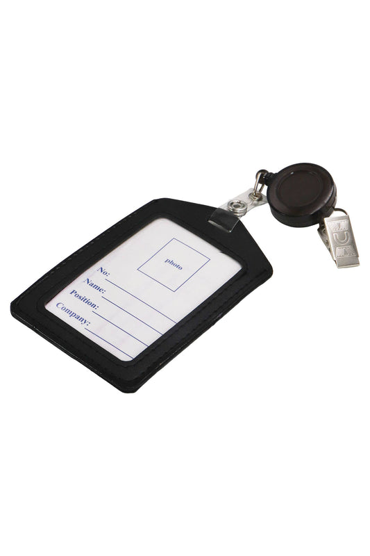 Black ID Card Holder Lanyard