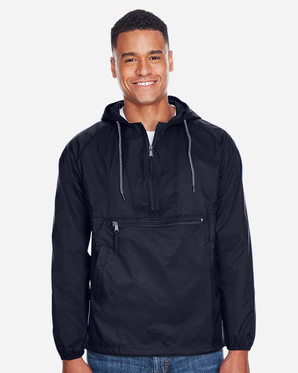 TDCJ Pullover Packable Hooded Nylon Jacket