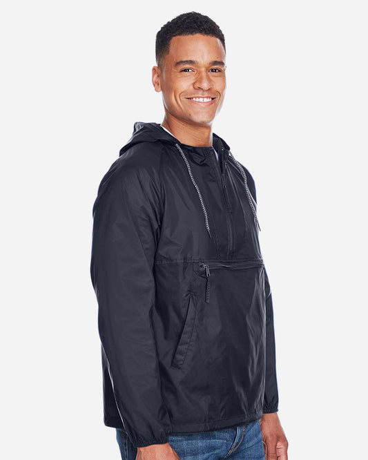 TDCJ Pullover Packable Hooded Nylon Jacket