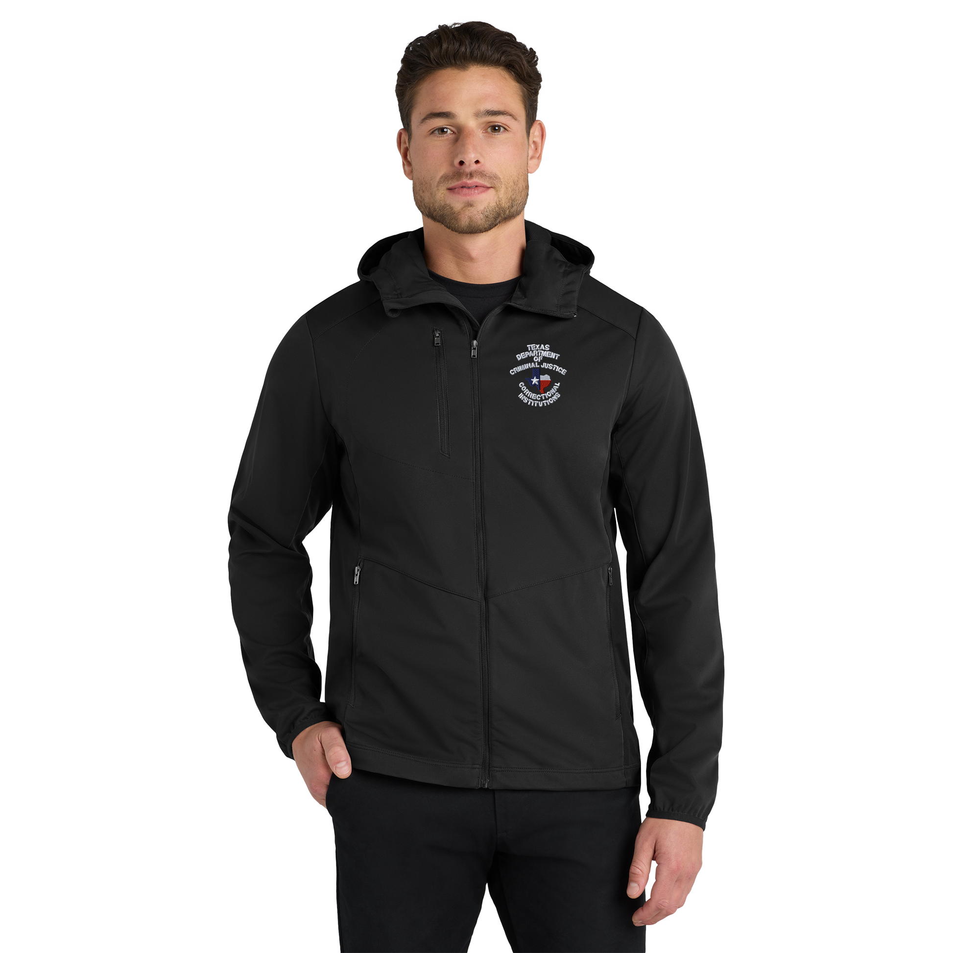 J719 TDCJ Active Hooded Soft Shell Jacket