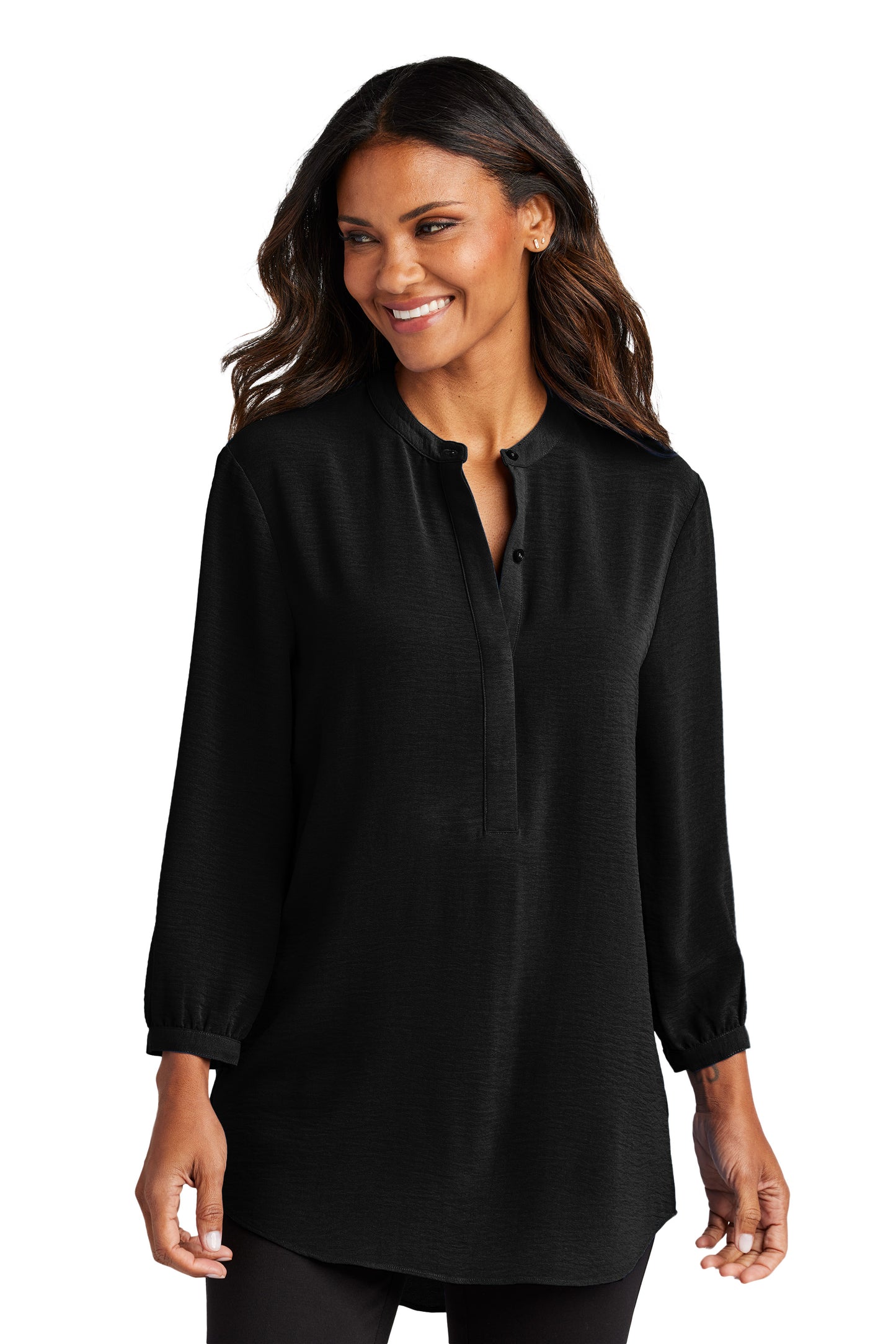 TDCJ Port Authority® Women's 3/4-Sleeve Textured Crepe Tunic LW713