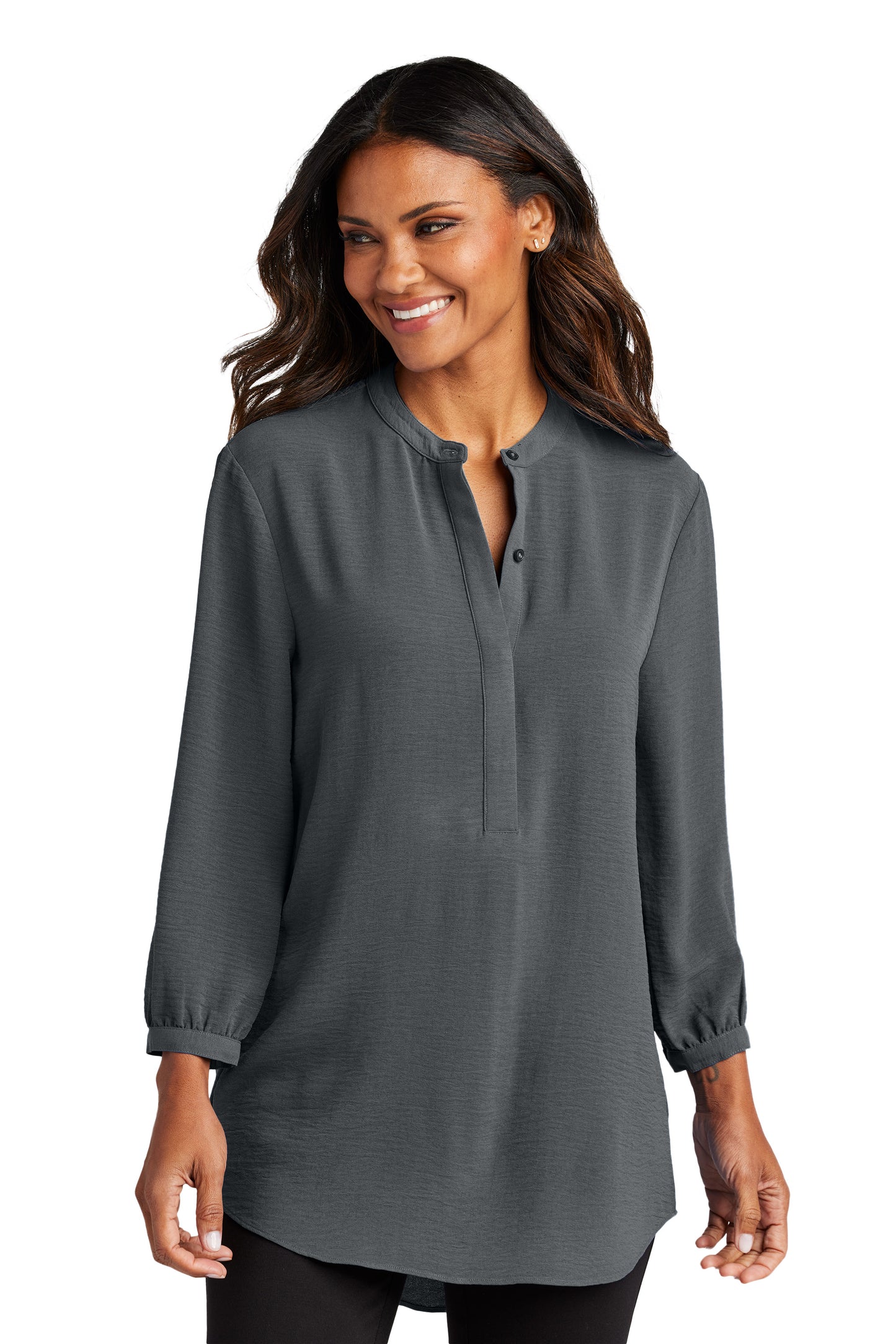 TDCJ Port Authority® Women's 3/4-Sleeve Textured Crepe Tunic LW713