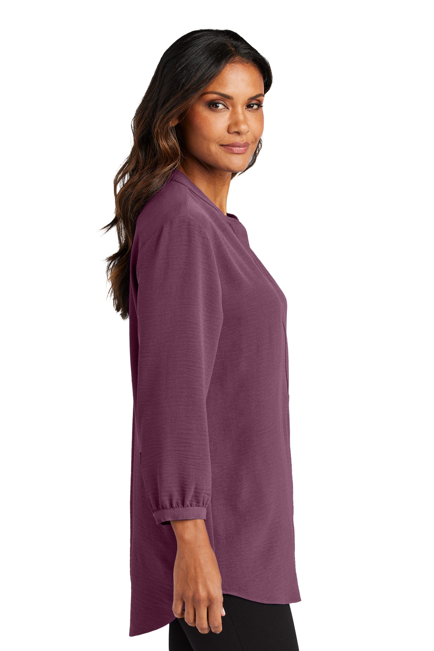 TDCJ Port Authority® Women's 3/4-Sleeve Textured Crepe Tunic LW713