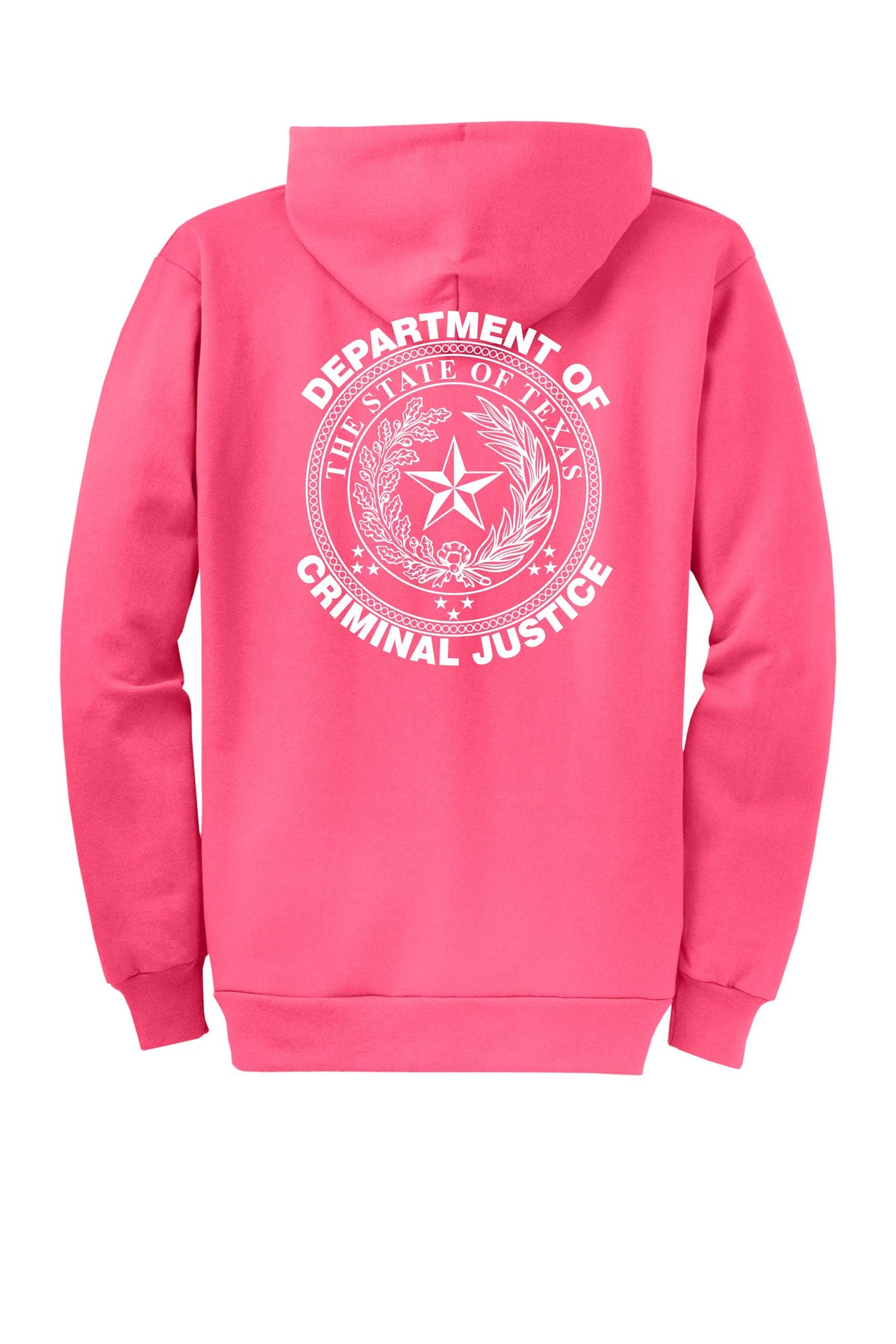LIMITED EDITION - TDCJ Breast Cancer Awareness Port & Co® Core Fleece Full-Zip Hooded Sweatshirt